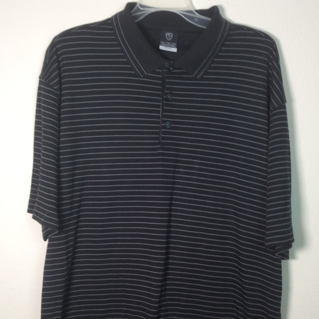 Nike Golf Black Striped Polo Sz Xl Preowned